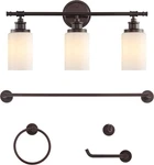 Jonathan JYL1503A Egan 23.25" 3-LIGHT Cottage Vanity Shades Bathroom Orb. Fixed Price $154.00.
