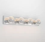Artika Oracle 27 In. 4-LIGHT Cct Led Chrome Bathroom Vanity W/bubble Glass. Fixed Price $119.99.