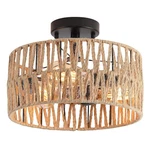 Hchunqjor 3-LIGHT Coastal Woven Flush Mount Fixture Boho Rustic Hemp Rope. Fixed Price $76.98.