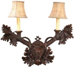 Rustic Bear Head Wall Sconce-handmade In The Usa. Fixed Price $719.00.
