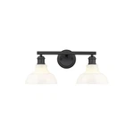 Golden Carver 2-LT Vanity Lt, Matte Black/vintage Milk Glass 0305-BA2BLK-VMG. Fixed Price $169.99.