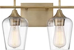 Savoy Essentials 8-4030-2-322 Octave Vanity, 2-LIGHT 120 Total Watts, Warm Brass. Fixed Price $106.55.