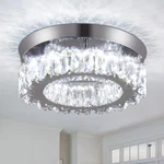 Ypqxyhda 9.8" Modern Crystal Flush Mount Ceiling Light 17W 6500K Kitchen Led Rou. Fixed Price $63.86.
