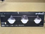 Artika Boden 27 In. 3-LIGHT Black & Wood Cct Led Bathroom Vanity Bar. Fixed Price $55.43.