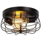 Foucasal Industrial Black Flush Mount Ceiling 2-LIGHT Light,. Fixed Price $58.95.