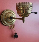Vintage Brass Boudoir Wall Sconce Pierced Shade Regency Mcm Vanity Lamp Works. Fixed Price $49.99.