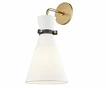 Mitzi Julia H294101-AGB/BK Aged Brass/black 1-LIGHT 17"T Bathroom Sconce. Fixed Price $113.97.