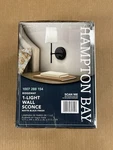 Hampton Bay Byrson 6" Matte Black Wall Sconce Light With Plug-in/hardwire. Fixed Price $38.00.