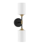 Byolima Industrial Mid Century Wall Sconce 2-LIGHTS With White Cylinder Glass. Fixed Price $30.00.