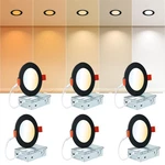 Cycevsun Black Recessed Lights, Canless 4 Inch Soffit Wafer Pot Lighting With.... Fixed Price $79.32.
