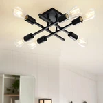 Eidonta 6-LIGHT Semi Flush Mount Ceiling Fixture Modern Black Sputnik. Fixed Price $68.95.