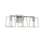 Craftmade Dunn 22.75 In. 3-LIGHT Vanity W/ Brushed Polished Nickel Frame. Fixed Price $49.95.