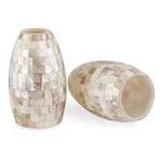 Kira Home Coast 7" Hand-crafted Mosaic Sea Shell Glass Shades. Fixed Price $35.98.