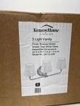 Kenroy Home Roberts 3-LIGHT Vanity Brushed Nickel Opal White Glass. Fixed Price $59.99.