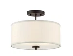 Savoy House Meridian 13 In. W X 10 2-LIGHT Oil Rubbed Bronze Semi-flush. Fixed Price $33.74.
