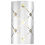 George Kovacs Crowned Led Wall Sconce In Chrome With Perforated Steel Shade. Fixed Price $74.00.