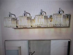 Edislive Orillia 26 In. 4-LIGHT Chrome Bathroom Vanity With Crystal Shades. Fixed Price $56.95.