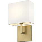 Z-lite 815-1S-RB Saxon Light 7 Inch Rubbed Brass Wall Sconce. Fixed Price $168.00.