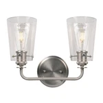 Forte Lighting Ronna 14" Bath Vanity, Brushed Nickel/clear 5118-02-55. Fixed Price $79.90.