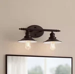 Hampton Bay Glenhurst 16-INCH 2-LIGHT Bronze Vanity Fixture. Fixed Price $17.99.