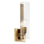 Kichler Jemsa 1-LIGHT Champagne Bronze Wall Sconce Clear Fluted Glass Modern. Fixed Price $129.99.