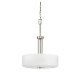Sunset Lighting F17027-80 Somes 3-LIGHT Bowl Pendant Linen Glass, Dimmable -brig. Fixed Price $39.39.