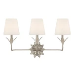 Crystorama Broche Light Bathroom Vanity, Silver/white 573-OP-SA. Fixed Price $398.00.