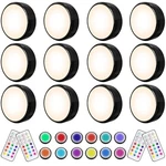 Helplex Led Puck Lights With Remote, 12 Pack Color Changing Rgbw Stickon Ligh.... Fixed Price $48.89.