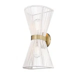 Golden Lighting 6938-2W Wr Avon 17" Tall Wall Sconce Brushed Champagne. Fixed Price $219.99.