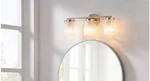 Housemark Luca 3-LIGHT Vanity Brushed Nickel Led Bathroom Sconce New Open. Fixed Price $24.99.