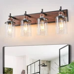 Lanhall 4-LIGHT Farmhouse Bathroom Fixtures Vintage Vanity Lig.... Fixed Price $131.29.