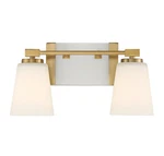 Warm Brass Two Light Bathroom Vanity From The Darby Collection. Fixed Price $226.00.