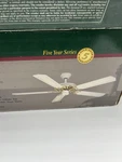 Hampton Bay Landmark Ceiling Fan 52" White & Polished Brass 238 965 New. Fixed Price $99.99.