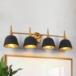Uolfin 28.7 In. 4-LIGHT Black & Electroplated Copper Vanity W/ Metal Shade. Fixed Price $64.95.