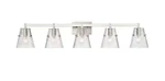 Z-lite Analia Light Vanity, Chrome/clear Ribbed 1101-5V-CH. Fixed Price $170.00.