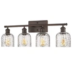 Bathroom Vanity Light Fixture Oil Rubbed Bronze Hammered Glass ZJF63B-4W Zeyu. Fixed Price $179.99.
