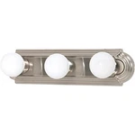 Nuvo Three Light Interior Home Vanity Strip, Brushed Nickel, 18-INCH. Fixed Price $64.99.
