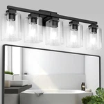 Modern 5-LIGHT Black Bathroom Vanity Fixture Stylish Wall Lighting. Fixed Price $116.99.