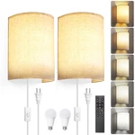 Goodate Plug Wall Sconces, Stepless Colors 2700K-6500K Dimming, .... Fixed Price $88.93.