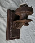 Antique Ornate Cast Iron Wall Porch Sconce Light Neo Classical Art Deco. Fixed Price $125.00.