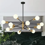 33" Modern Chandelier Ceiling Fixture, 12-LIGHT, Black Gold. Fixed Price $98.19.