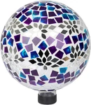HMD218 Mosaic Gazing Globe With Mirrored Floral Pattern Decoration For Garden,. Fixed Price $97.60.