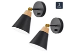 Wall Sconce Set Of 2, Lighting Fixture With Metal Shade, Rotary S.... Fixed Price $35.00.