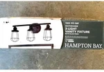 Hampton Bay Southbourne 22" 3-LIGHT Matte Black Vanity Open Cage Frame. Fixed Price $32.99.