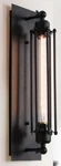 Modern Black Linear Wall Sconce, 1-LIGHT Vanity With Metal Wire Cage. Fixed Price $42.50.