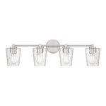 Savoy House Ballas 4-LIGHT Bathroom Vanity Light, Satin Nickel 8-5606-4-SN. Fixed Price $318.00.