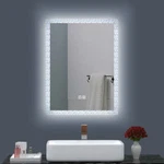 Led Lighted Wall Mounted Frameless Rectangle Bathroom Makeup Mirror. Fixed Price $199.99.