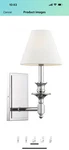 Savoy House 9-0700-1-109 Washburn 1-LIGHT Sconce (7" X 15" H). Fixed Price $34.85.