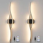 Modern Plug In Wall Sconces Set Of Two, Rc Dimmable Led Light, B.... Fixed Price $155.28.