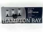 Hampton Bay Loveland 3-LIGHT Black Bathroom Vanity Clear Glass Shades. Fixed Price $31.99.